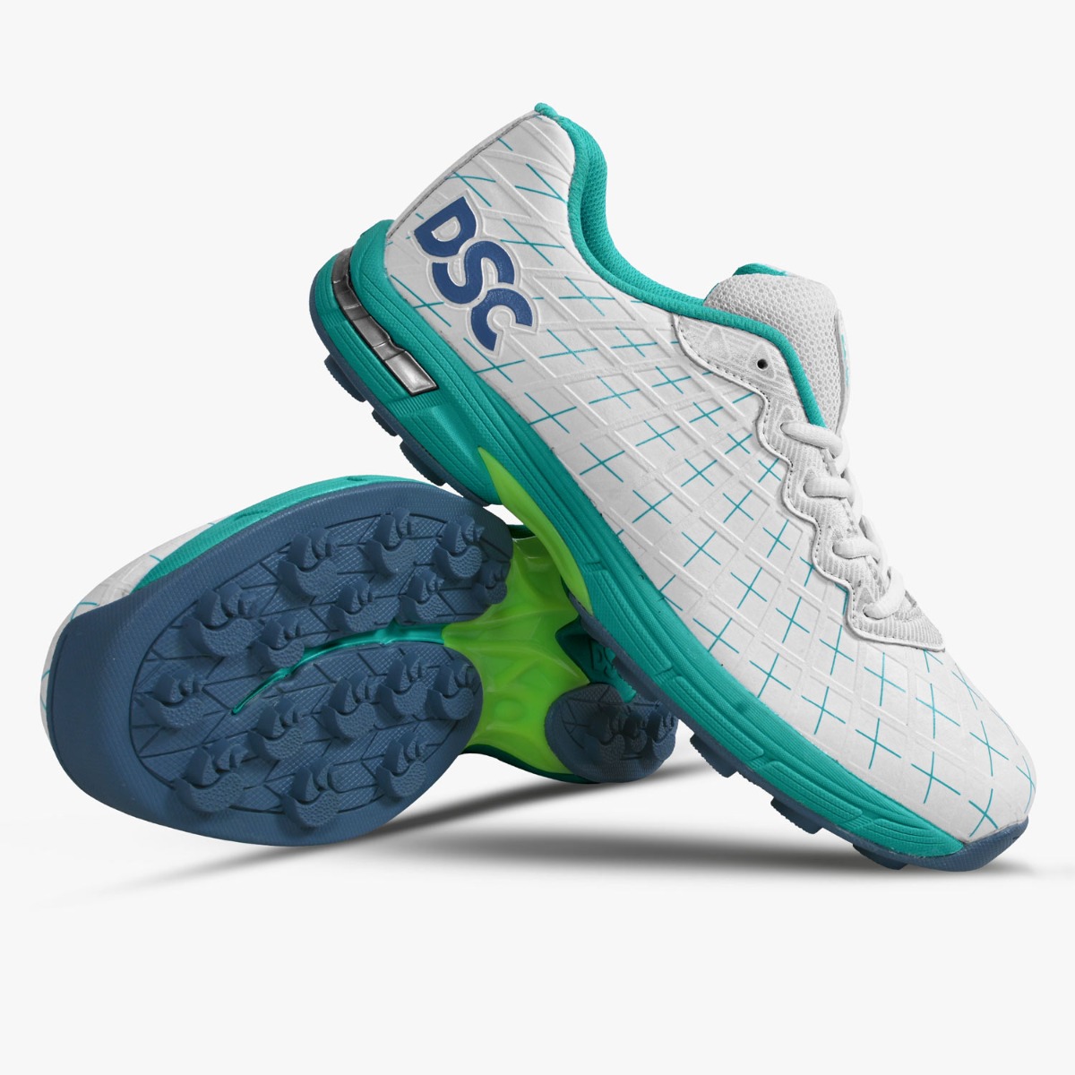 Biffer 22 Cricket Shoes (Sea Green / Grey)