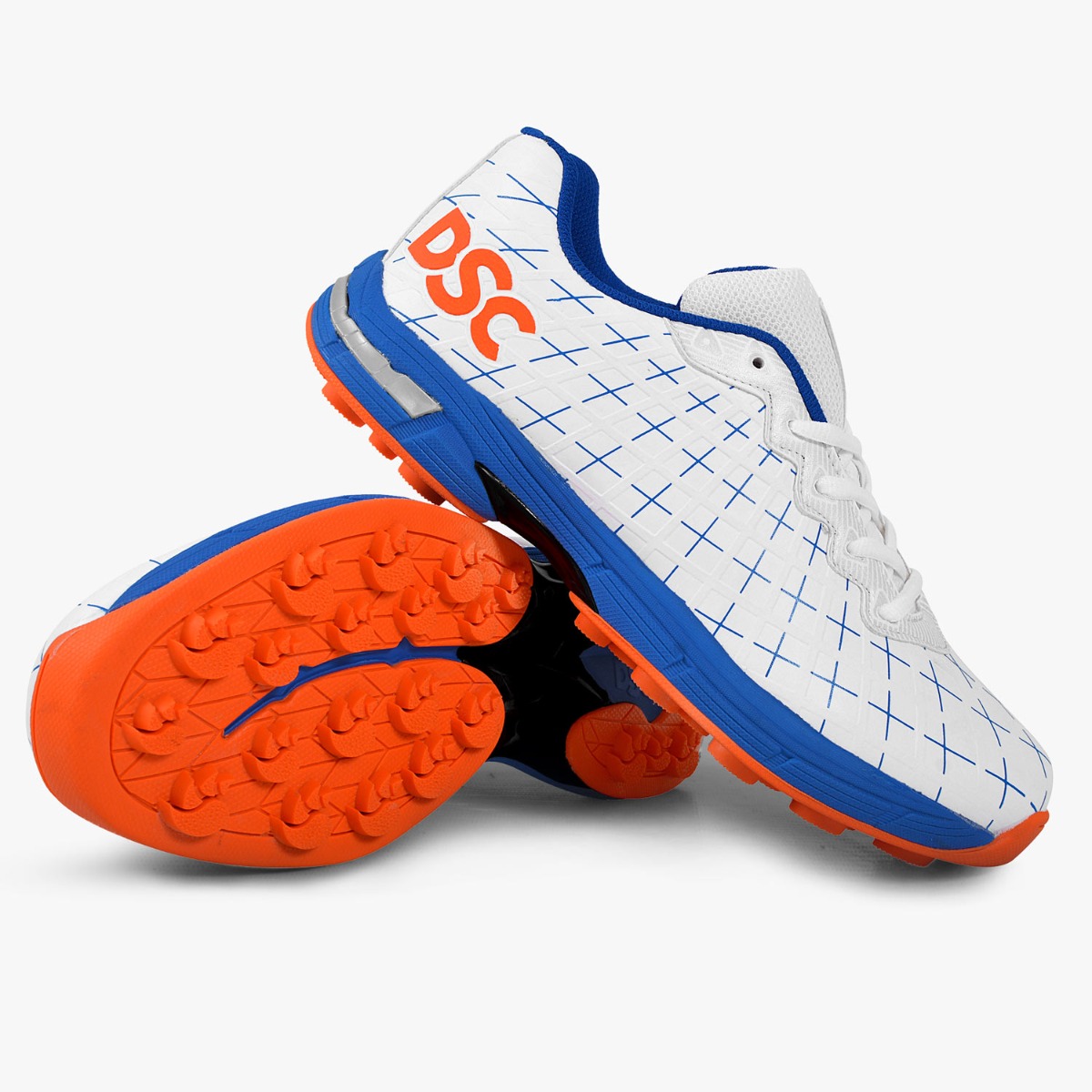 Biffer 22 Cricket Shoes (Blue / Orange)