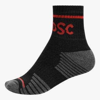 DSC 06 Cricket Socks (Black/Grey Melange/Red)