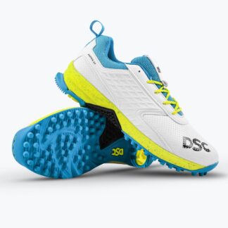 Jaffa 22 Cricket Shoes (White / Lime Yellow)