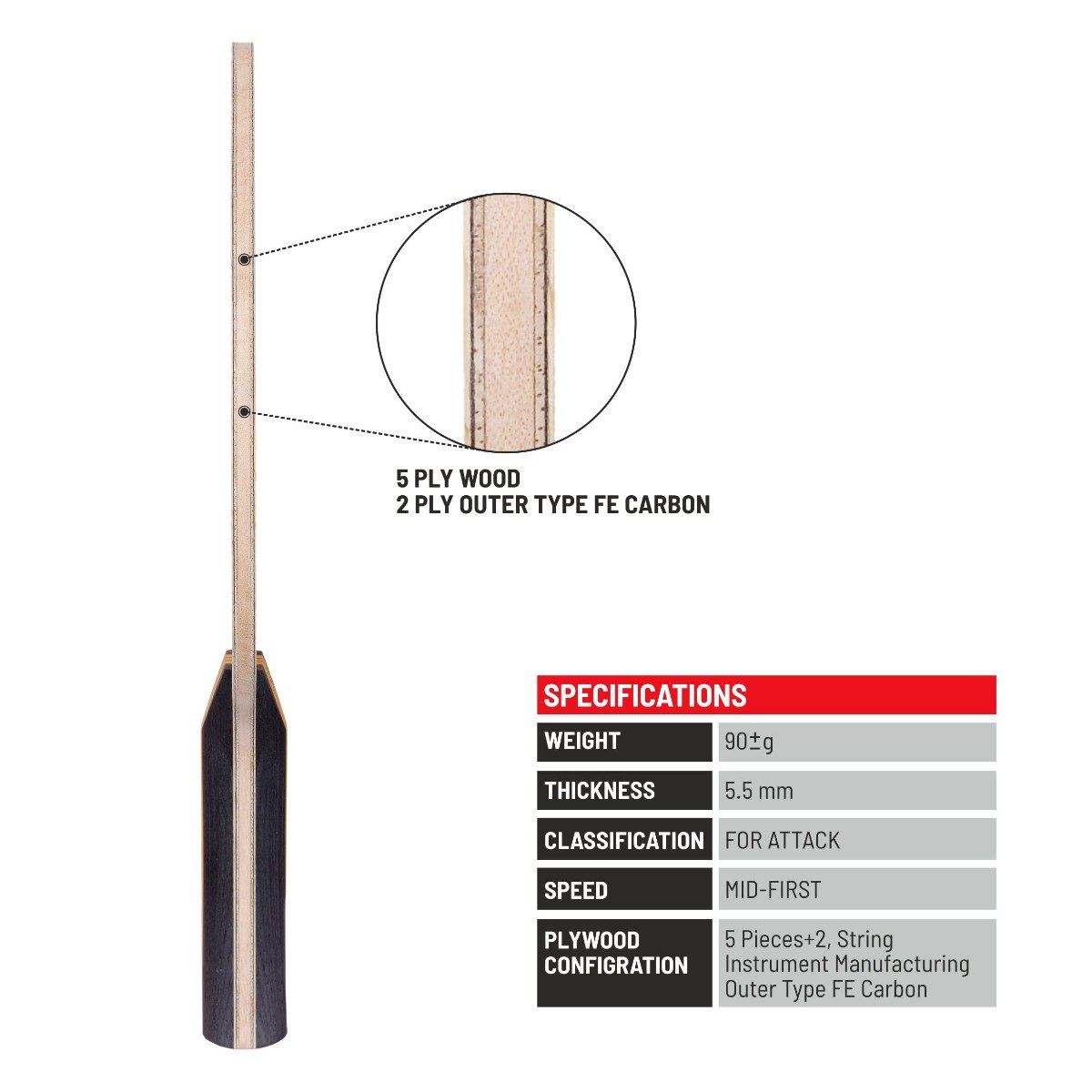 Nittaku Acoustic Carbon FL